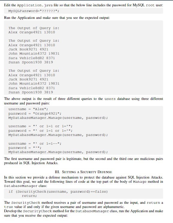 Solved I. Crizting A Databash Run the following lines of | Chegg.com