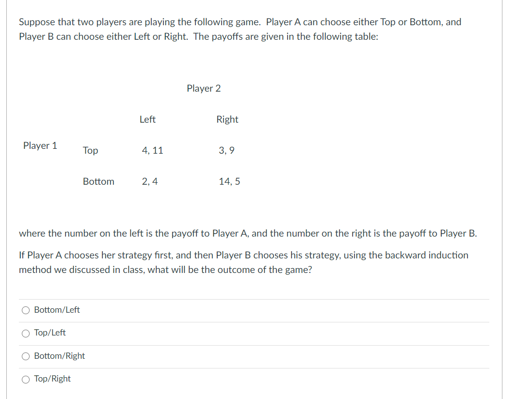 Solved Suppose That Two Players Are Playing The Following | Chegg.com