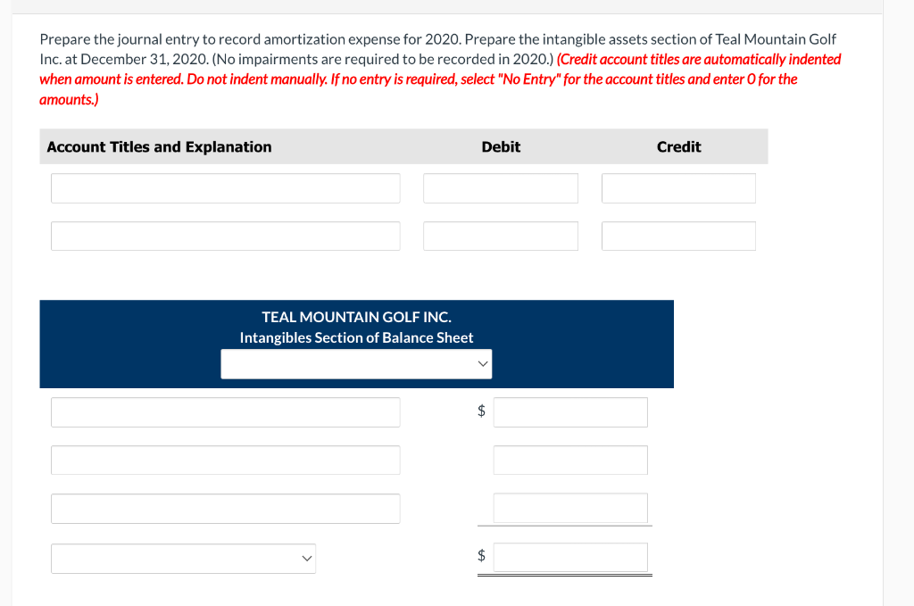 Solved Prepare the journal entry to record amortization