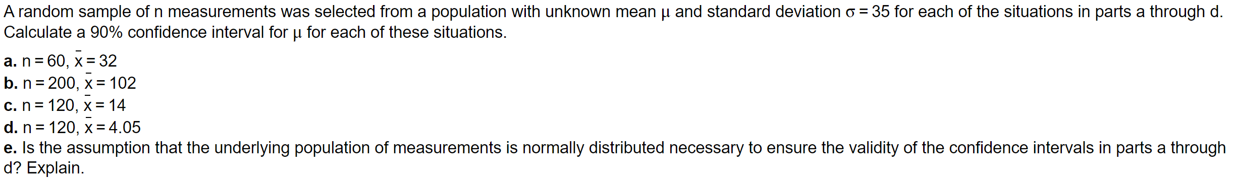 Solved Please solve parts a - d: A random sample of n | Chegg.com