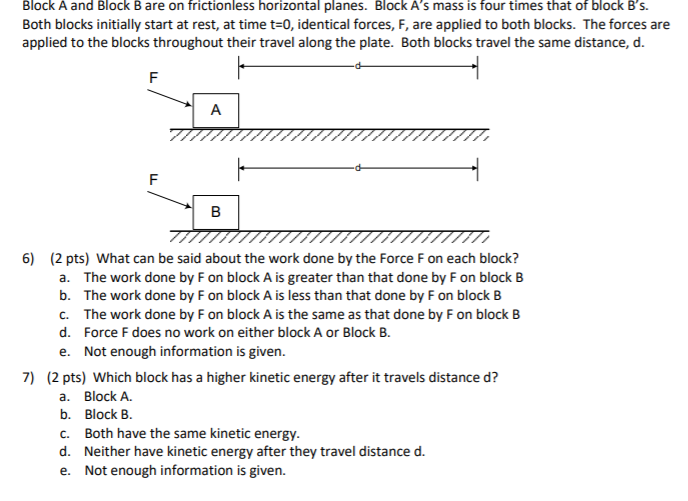 Solved Block A And Block B Are On Frictionless Horizontal | Chegg.com