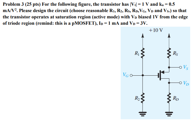 Solved Problem 3 (25 pts) For the following figure, the | Chegg.com