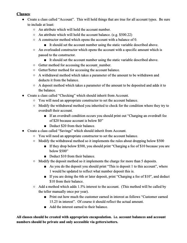 Solved JAVA homework Please follow instructions, do not copy | Chegg.com
