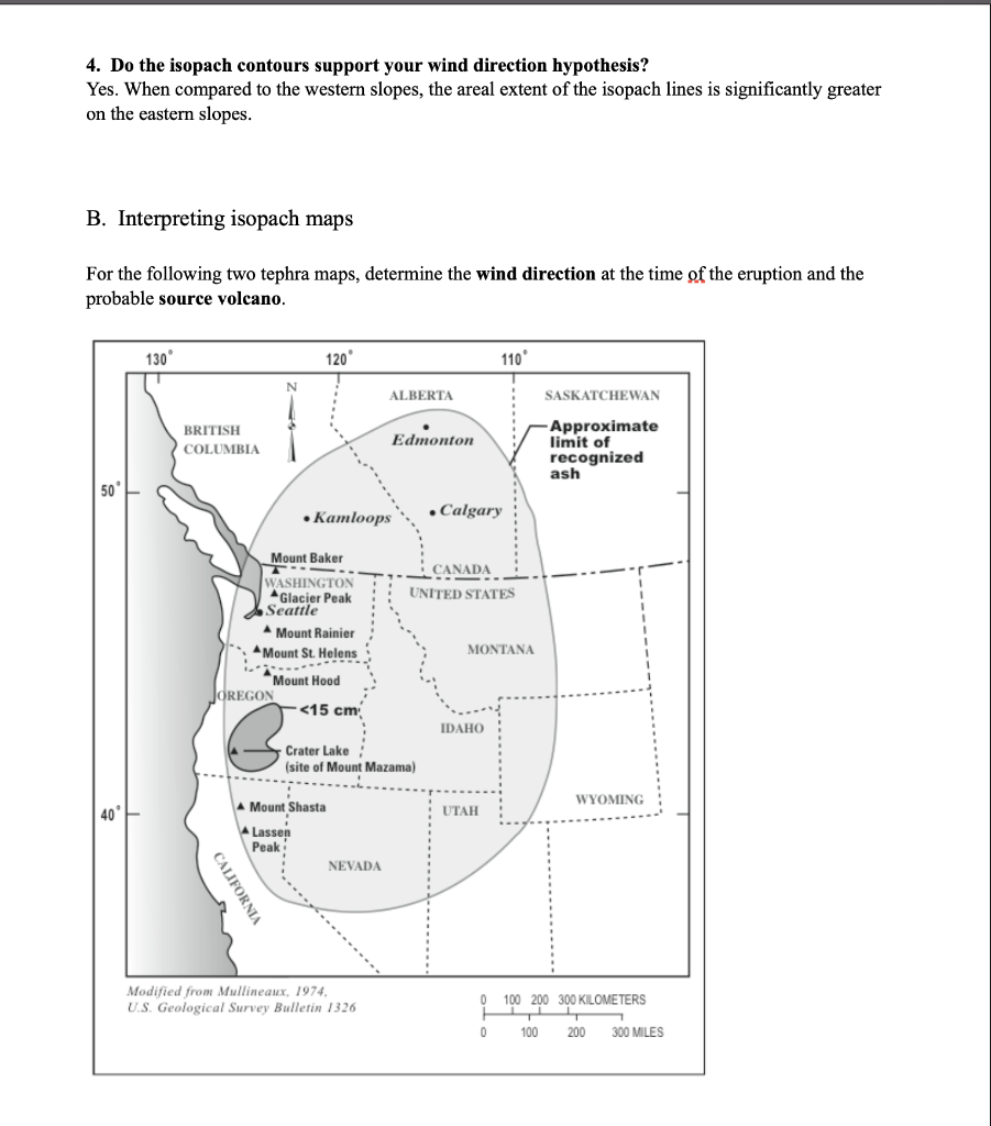 Solved 4. Do the isopach contours support your wind | Chegg.com