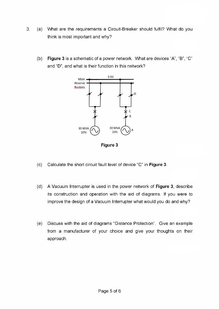 Solved 3. (a) What Are The Requirements A Circuit-Breaker | Chegg.com