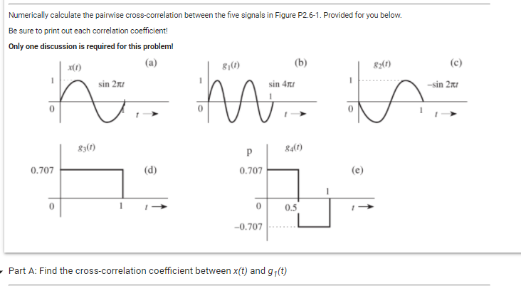 Solved Numerically calculate the pairwise cross-correlation | Chegg.com