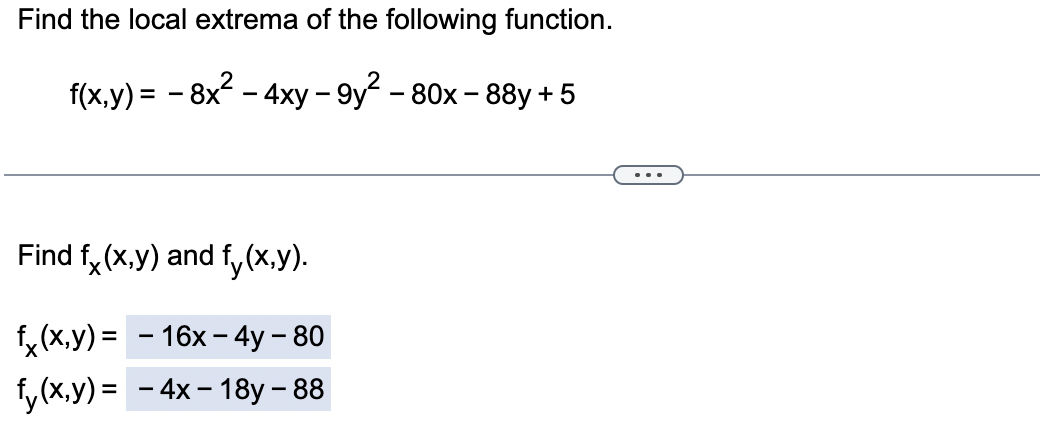 Solved Find The Local Extrema Of The Following Function