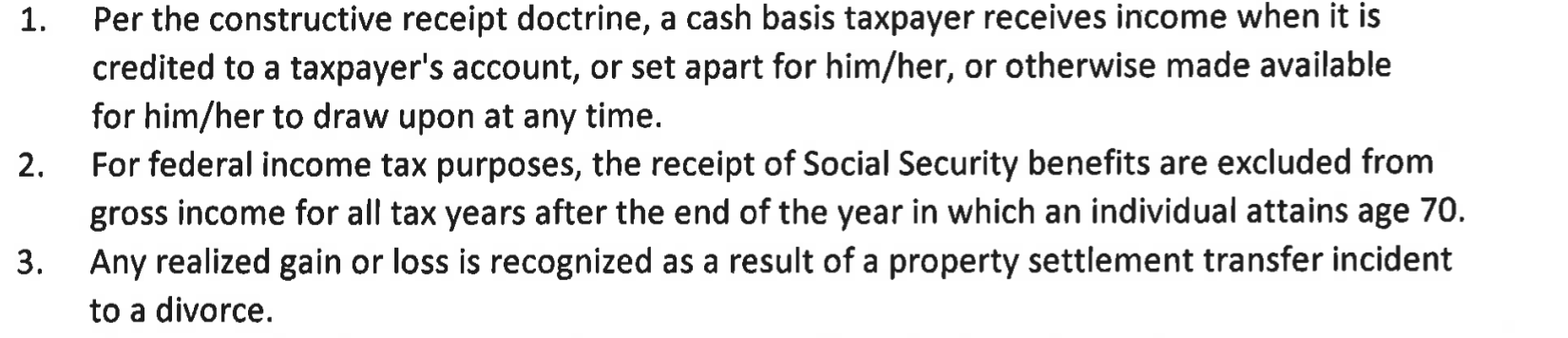 1. Per the constructive receipt doctrine, a cash | Chegg.com