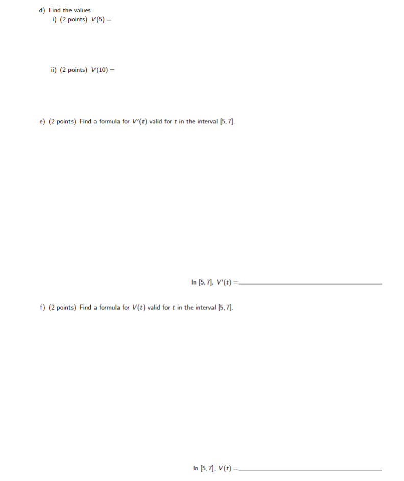 Solved 1 Suppose That V T Is The Volume In Liters Of W Chegg Com