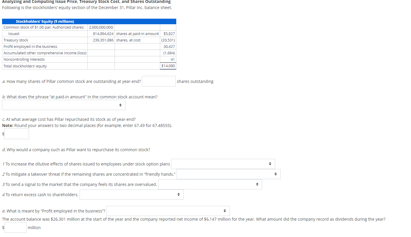 Solved Analyzing and Computing Issue Price, Treasury Stock