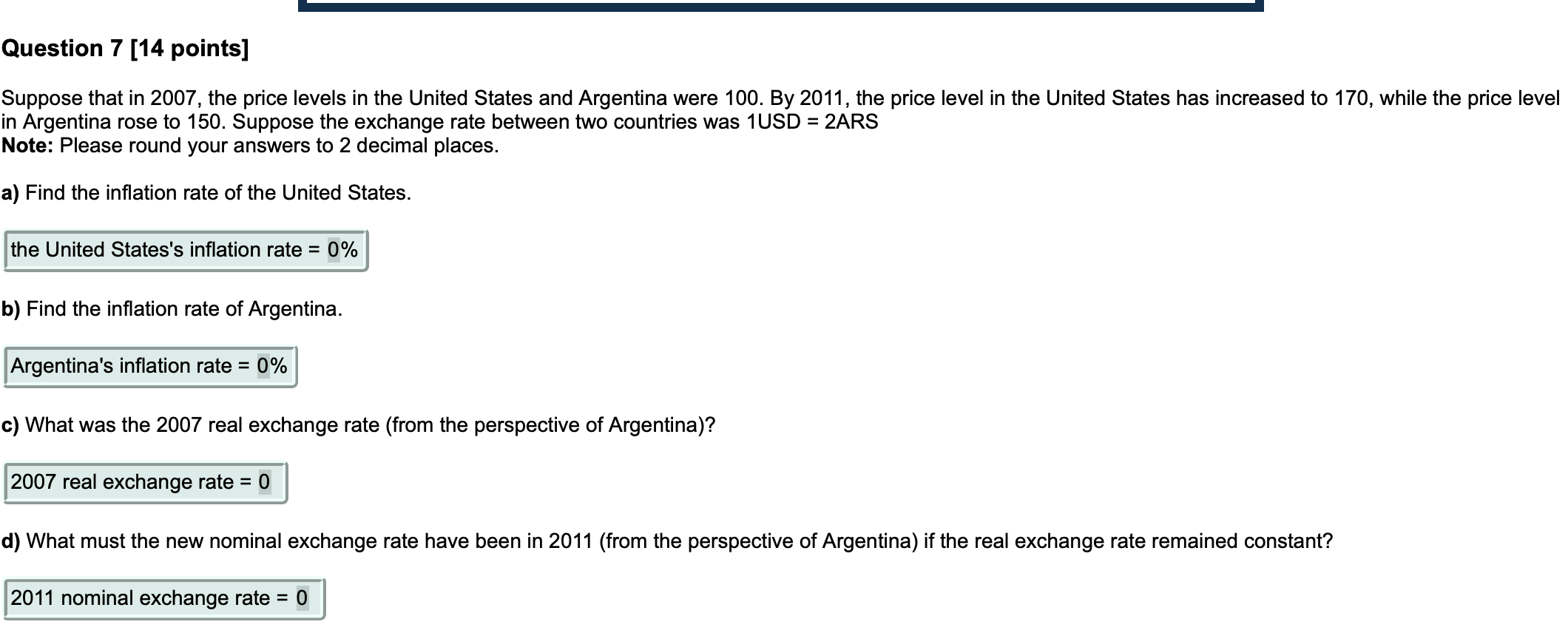 Solved Question 7 [14 points] Suppose that in 2007, the | Chegg.com