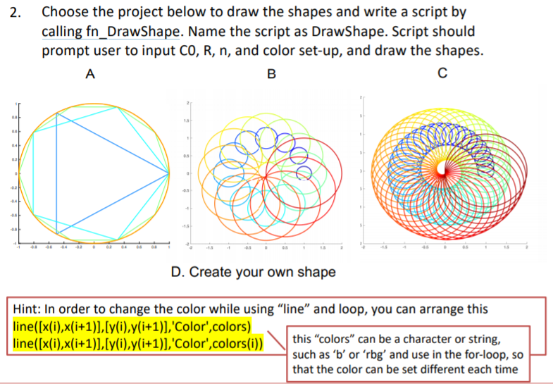 Draw a shape on xy plane (Cartesian coordination) by | Chegg.com
