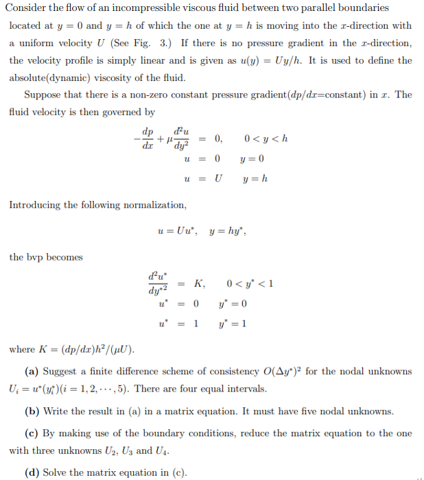 Solved Consider The Flow Of An Incompressible Viscous Fluid | Chegg.com