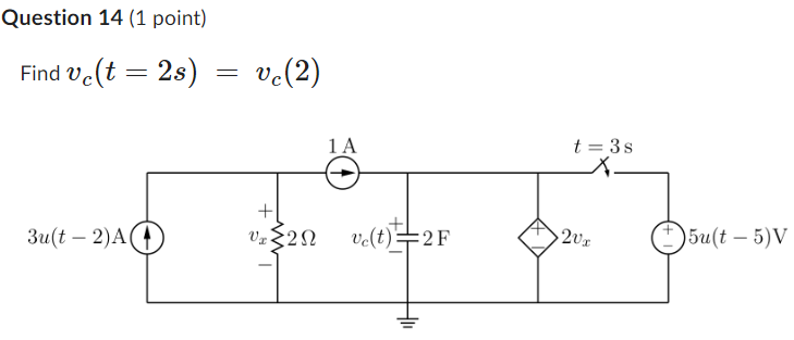 \( v_{c}(t=2 s)=v_{c}(2) \)