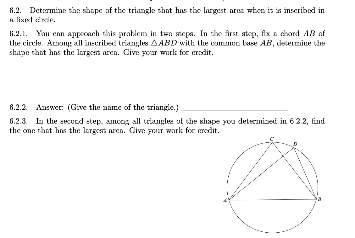 Solved 6.1. Determine the dimensions of a right circular | Chegg.com