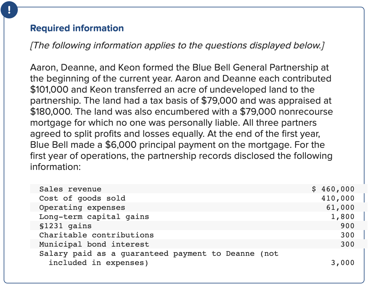 Solved a. Compute the adjusted basis of each partner’s