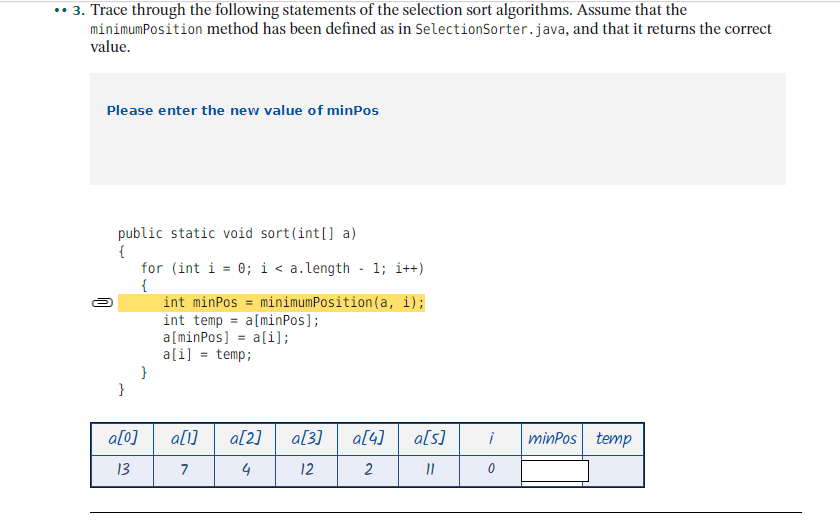 Solved .. 3. Trace through the following statements of the | Chegg.com