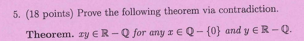 Solved 5 18 Points Prove The Following Theorem Via 6759