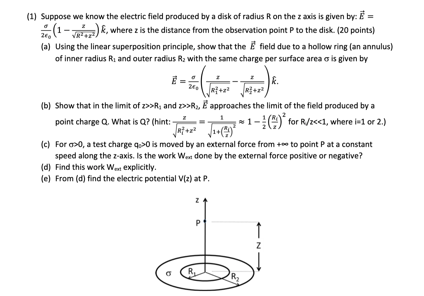 ச Z 1 Suppose We Know The Electric Field Produce Chegg Com