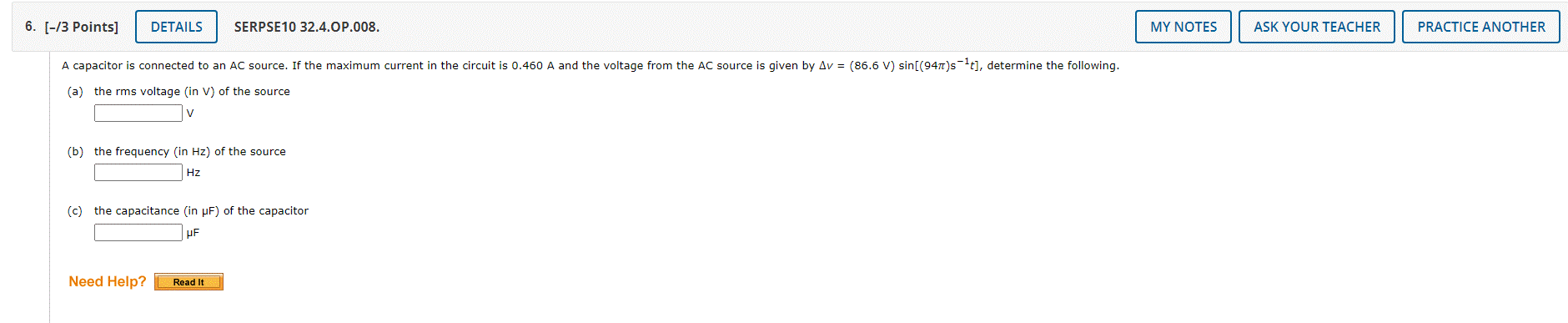 Solved I need help on my physics two homework. The subject | Chegg.com