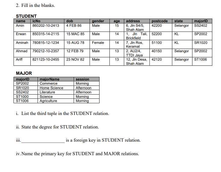 solved-2-fill-in-the-blanks-student-name-icno-amin-chegg