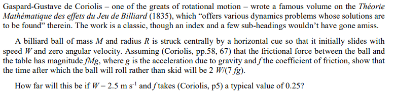 Solved GaspardGustave de Coriolis one of the greats of