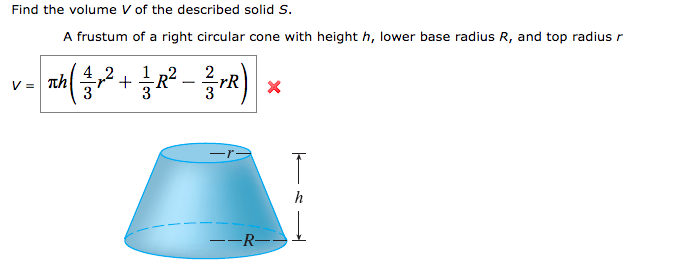 the volume of circular cone