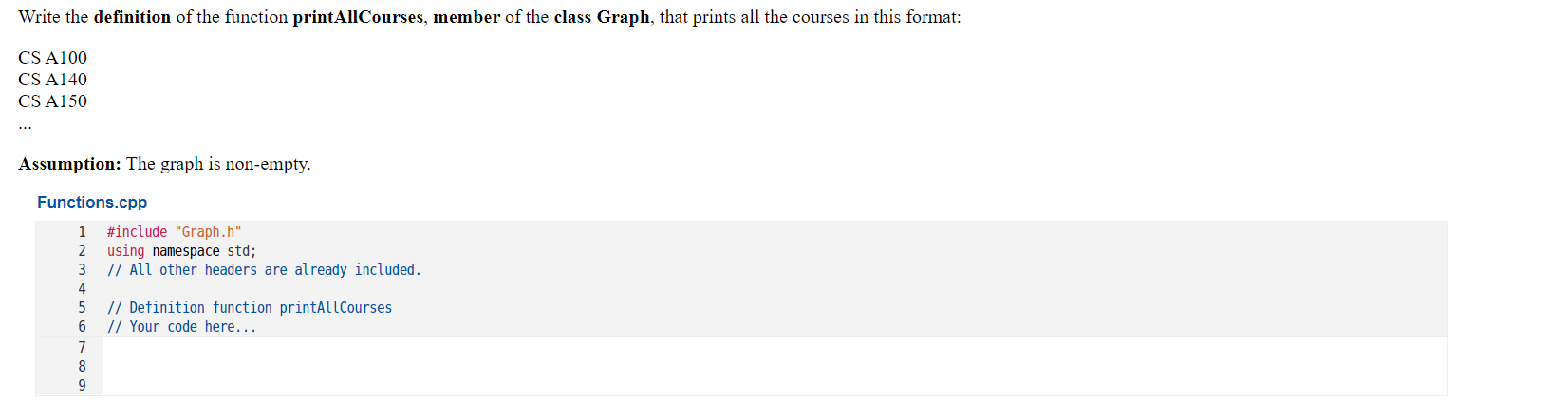 Solved Instructions The class Graph creates a graph that | Chegg.com