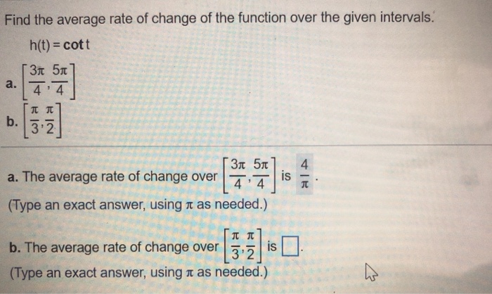 Solved Find the average rate of change of the function over | Chegg.com