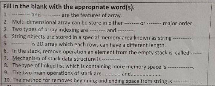 Solved - Fill In The Blank With The Appropriate Word(s). 1. | Chegg.com