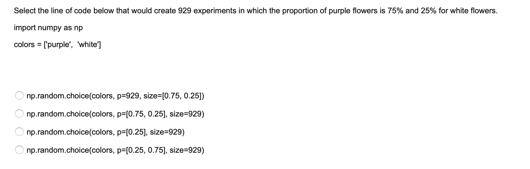 Solved Select the line of code below that would create 929 | Chegg.com