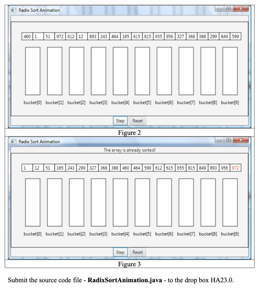 Solved Write a program (RadixSortAnimation.java) that | Chegg.com