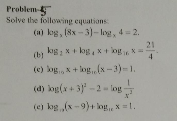 Solved Solve The Following Equations: (a) | Chegg.com