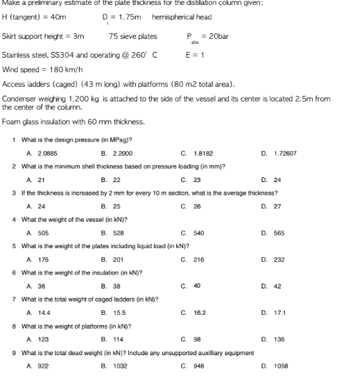 Make a preliminary estimate of the plate thickness | Chegg.com