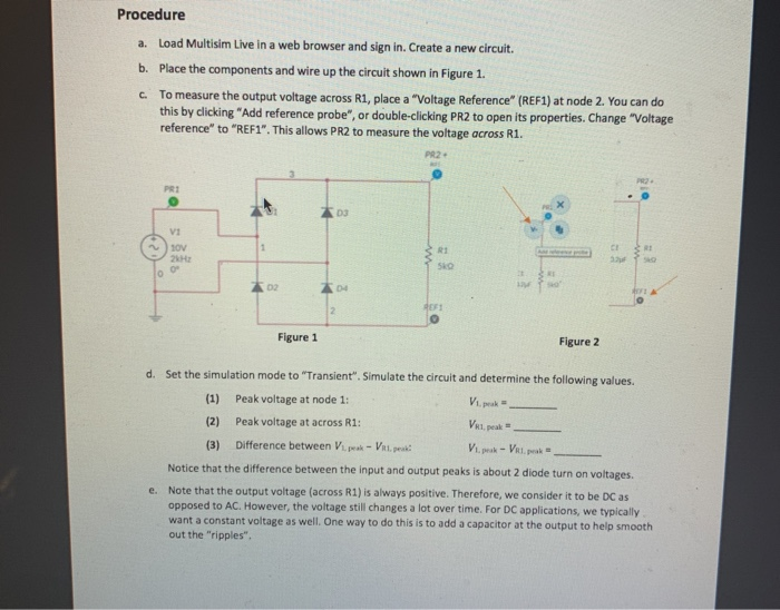 Solved PR2 PRI 03 V1 10V R1 2kHz 02 04 D2 REFI 2 Figure 3 f. | Chegg.com