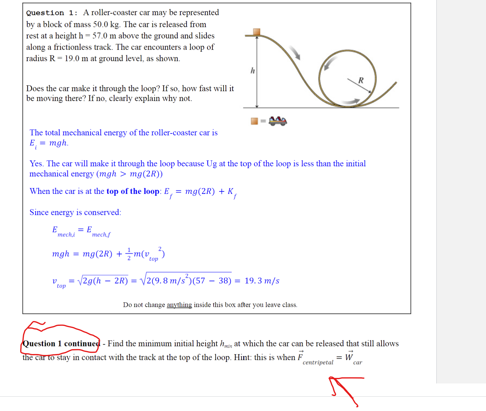 Solved Question 1: A roller-coaster car may be represented | Chegg.com