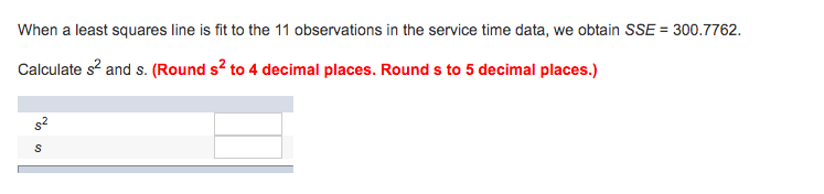 Solved When a least squares line is fit to the 11 | Chegg.com