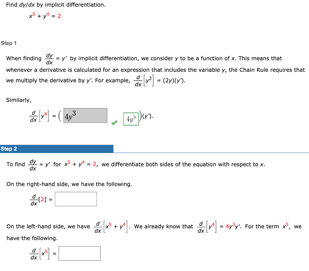 Solved Find Dy Dx By Implicit Differentiation X Y 2 Chegg Com