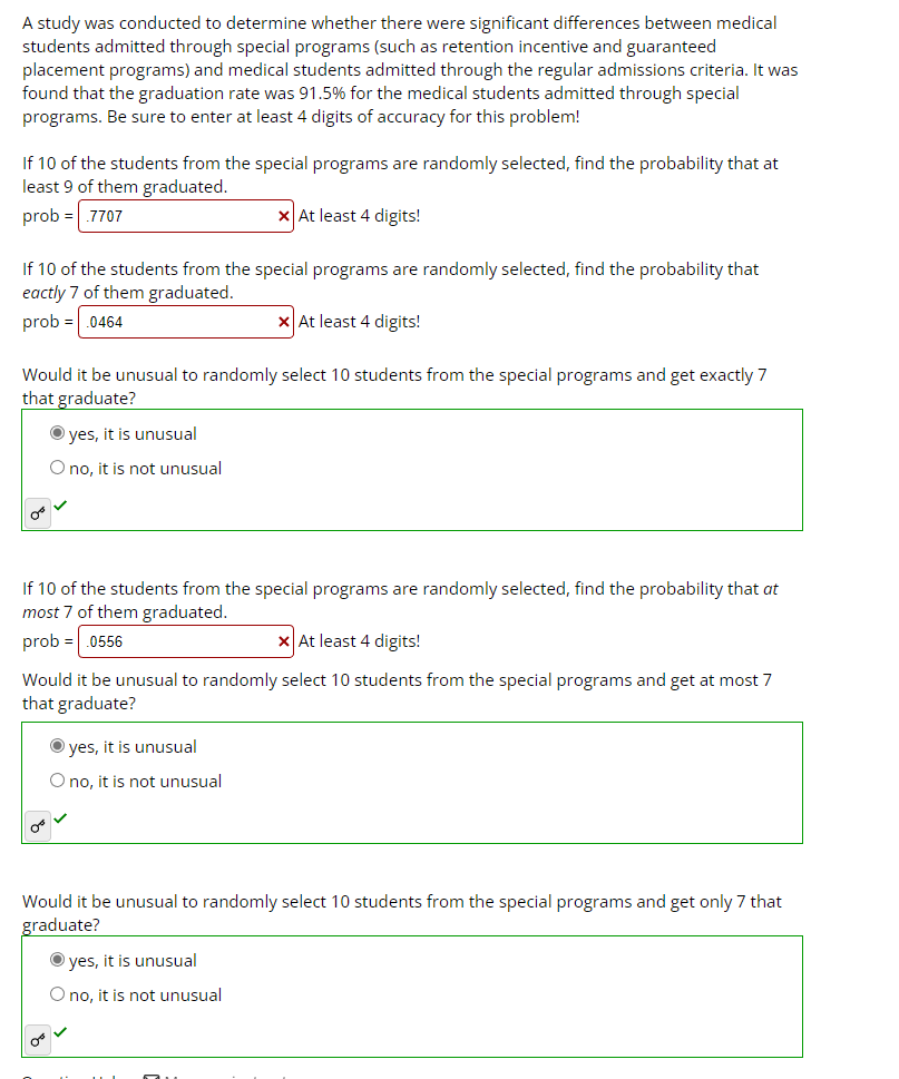 Solved A study was conducted to determine whether there were | Chegg.com