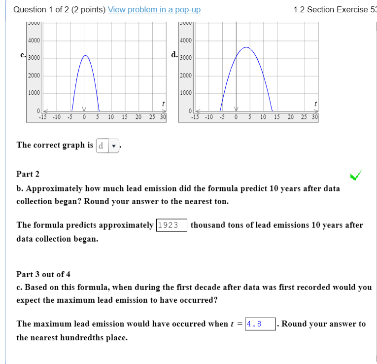 Solved Question 1 of 2 (2 points) View problem in a pop-up | Chegg.com