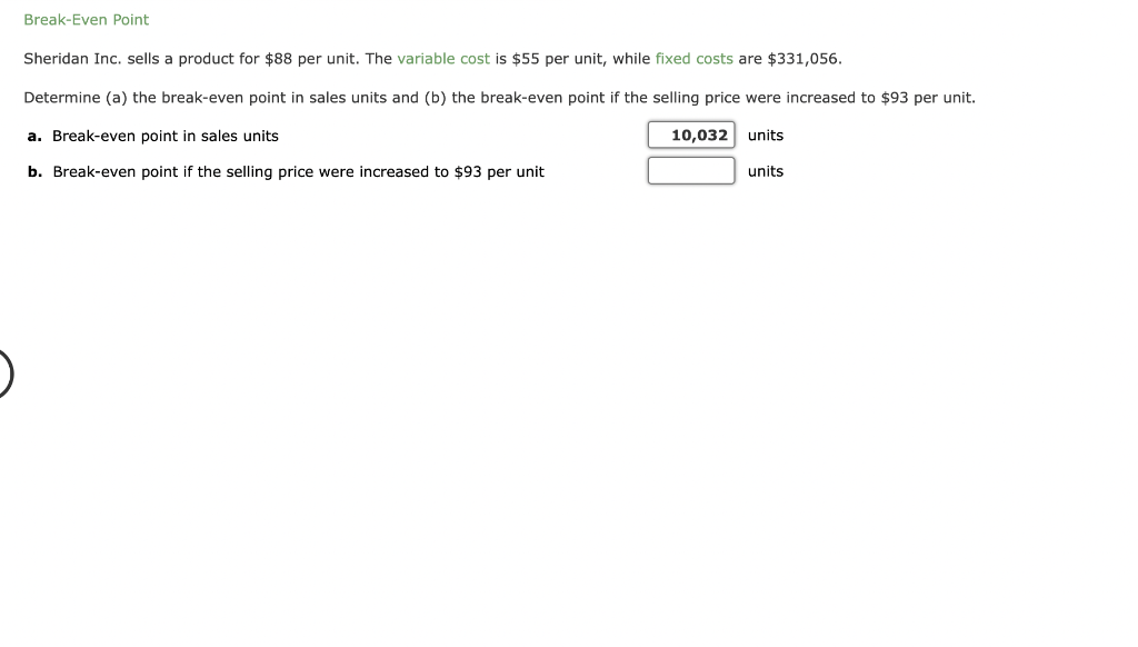 solved-break-even-point-sheridan-inc-sells-a-product-for-chegg