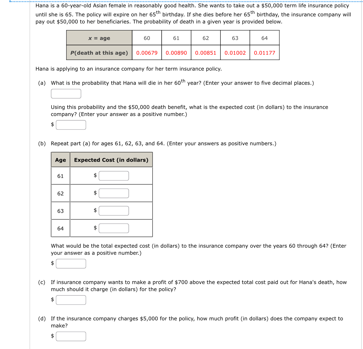 Solved Hana is a 60-year-old Asian female in reasonably good | Chegg.com