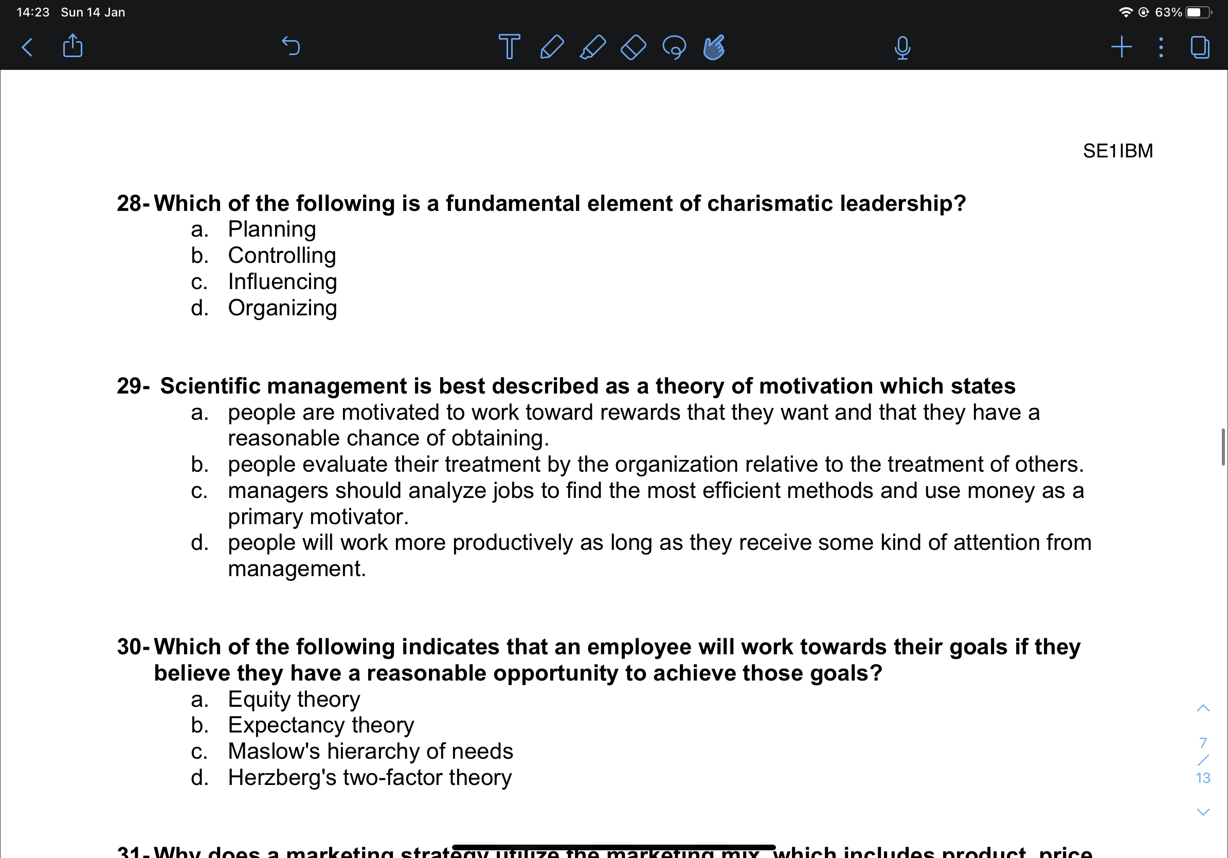Solved 28- Which of the following is a fundamental element | Chegg.com