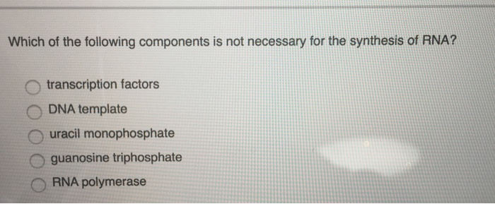 Solved Which of the following components is not necessary | Chegg.com