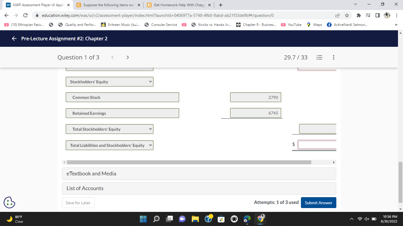 wp NWP Assessment Player Ul Applii \( \times \) C Suppose the following items wer \( \times \mid \) C Get Homework Help With 