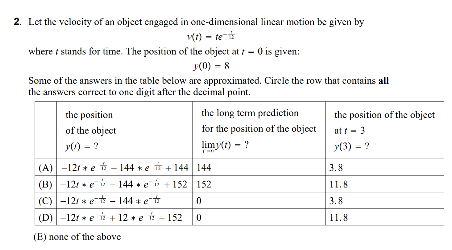 Solved 2 Let The Velocity Of An Object Engaged In One Di Chegg Com