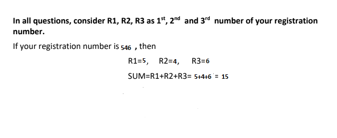 Solved In all questions, consider R1, R2, R3 as 1st, 2nd and | Chegg.com