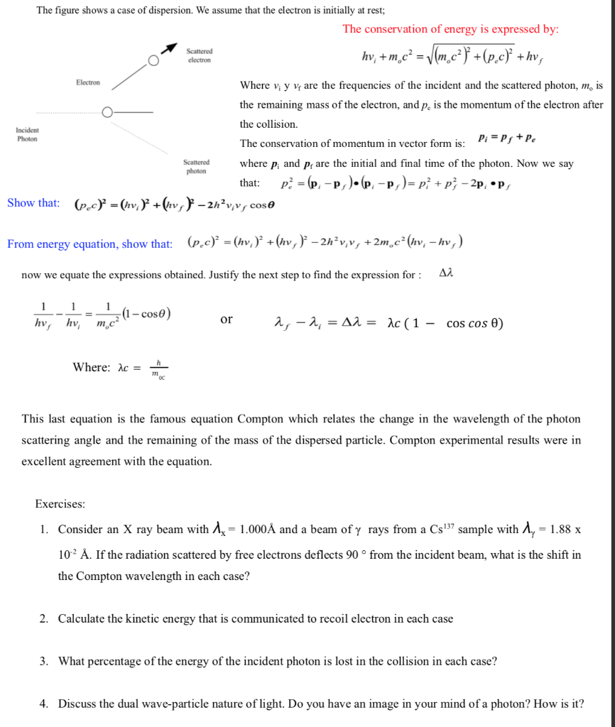 Solved The Figure Shows A Case Of Dispersion We Assume T Chegg Com