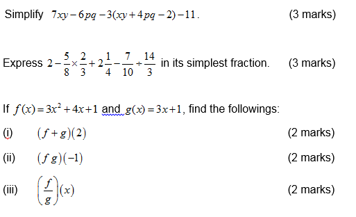 Solved Simplify 7xy 6p9 3 Xy 4pg 2 11 3 Marks 5 2 1 Chegg Com