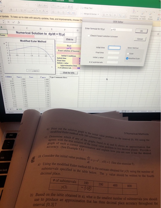 Solved Question 18 part a & b in excel. Please help me with | Chegg.com